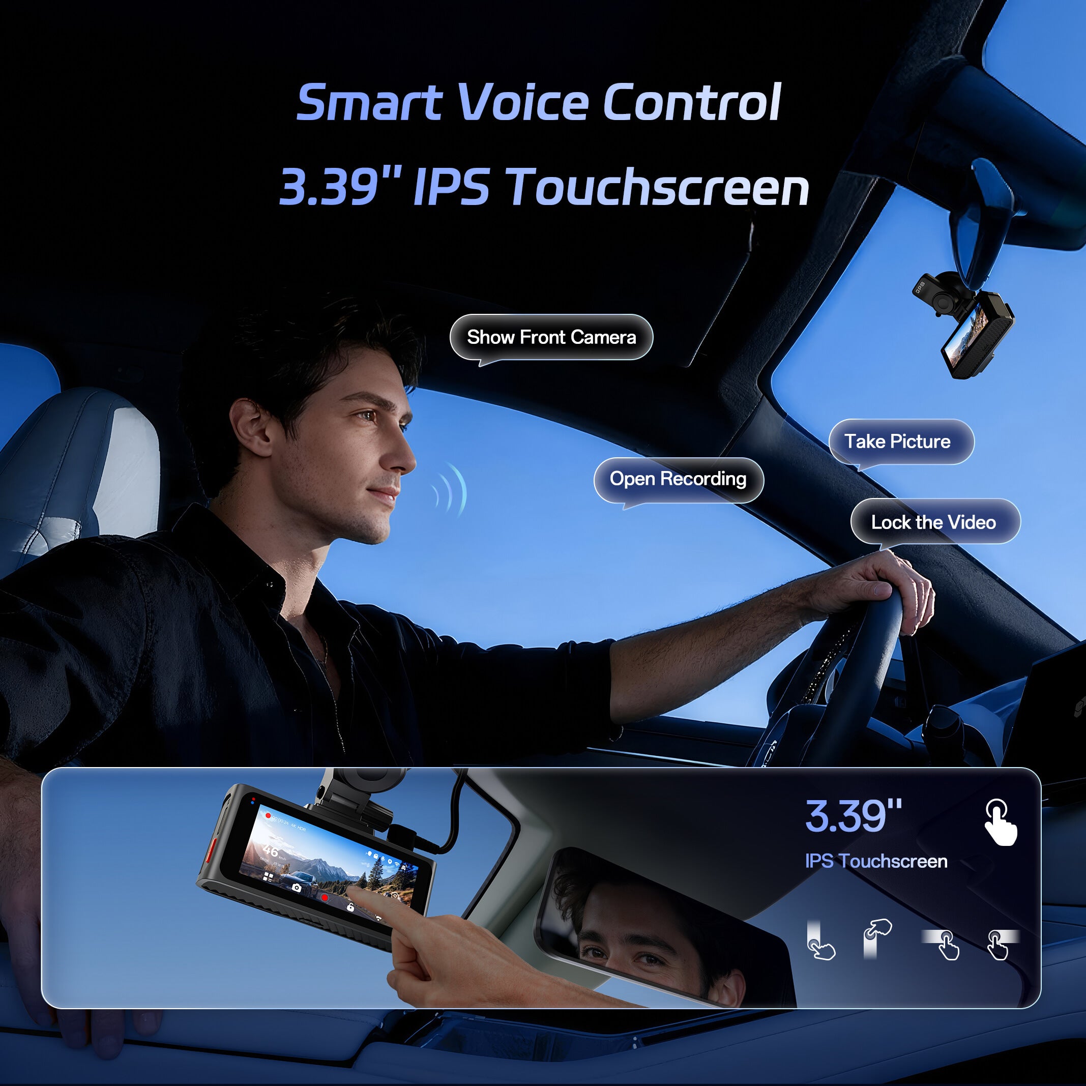 Pelsee S3 Touch 4K Dash Cam with STARVIS 2 Sensor