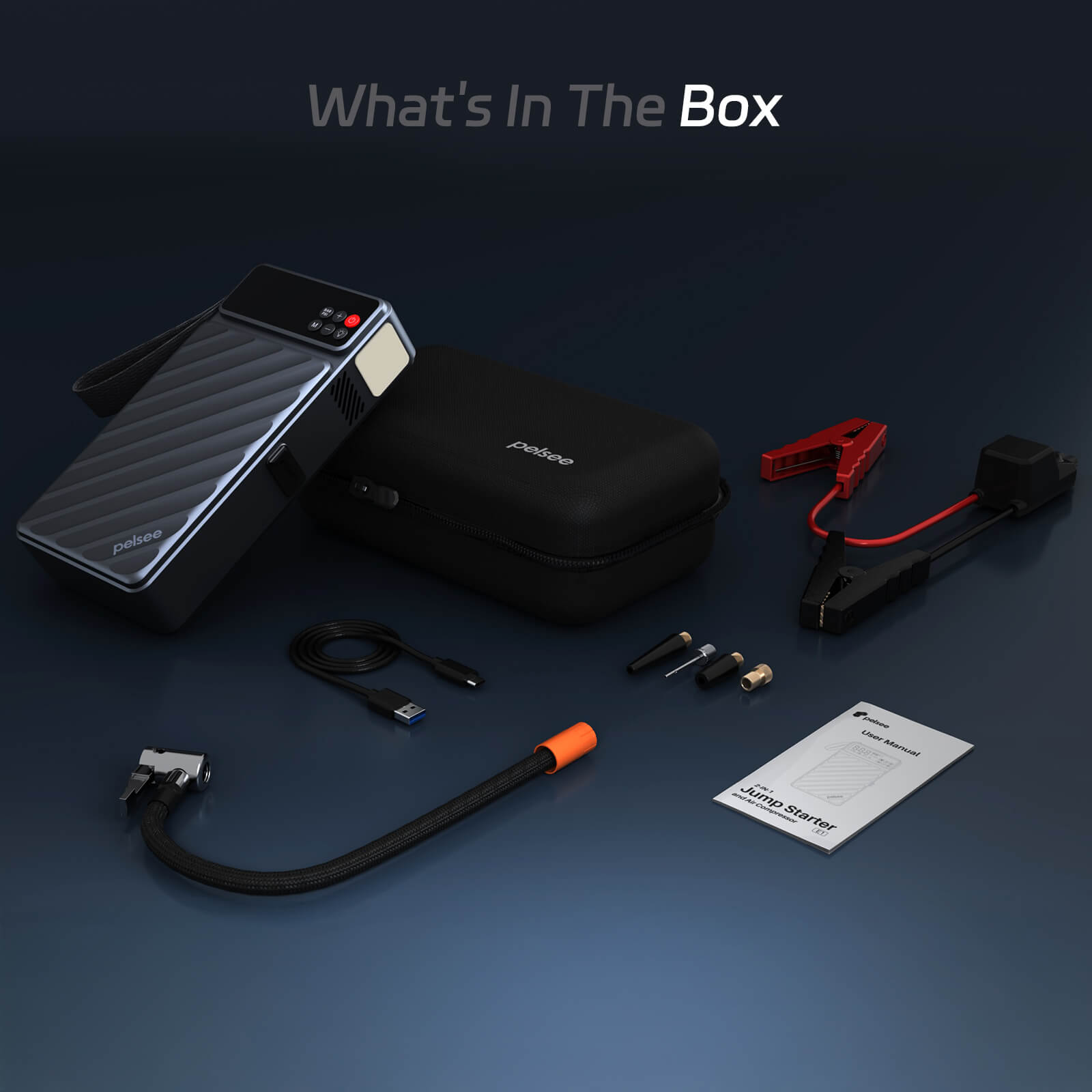 Pelsee E1 Jump Starter and Air Compressor - Jump Starter&Air Compressor -