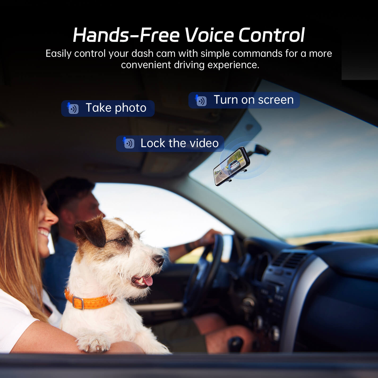 P12 Plus 4K WiFi Rear View Mirror Camera, 12" Mirror Dash Cam Front and Rear with ADAS and BSD, Backup Camera for Car, GPS, 64GB Card Included, WDR Night Vision, Voice Control