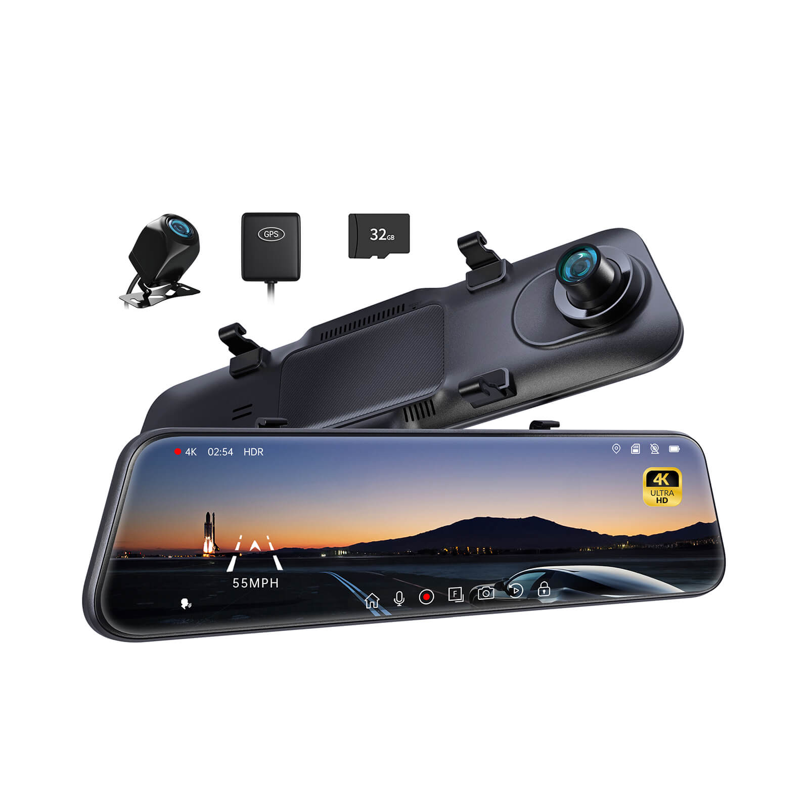 Pelsee P12 Pro Mirror Dash Cam - Main Image