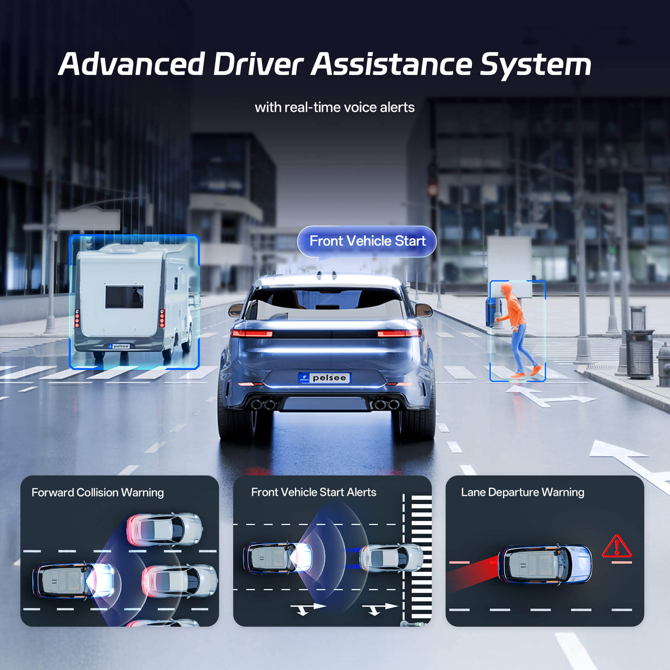 Pelsee S12 Pro Mirror Dash Cam with STARVIS 2 Sensor