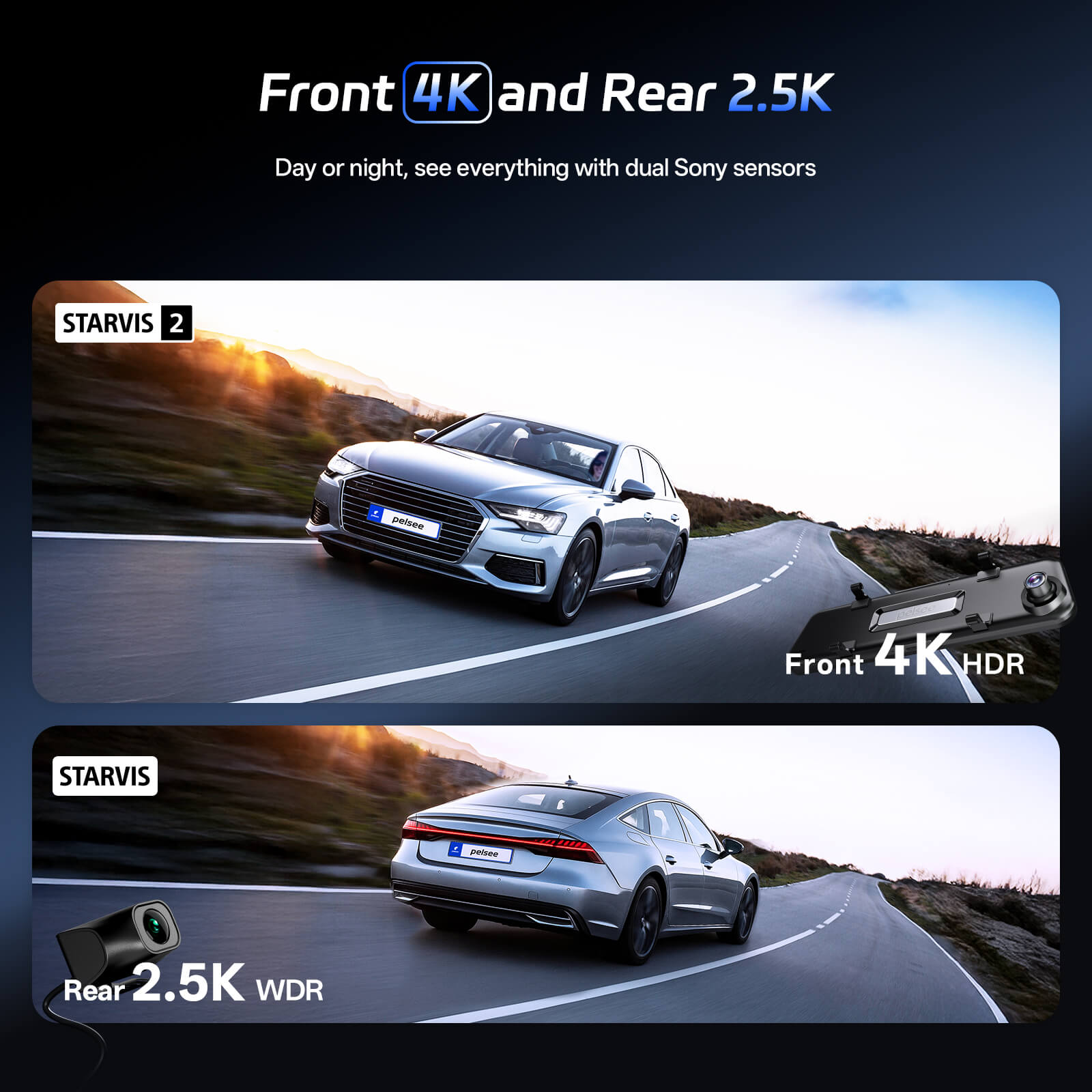 Pelsee P12 Pro Max Mirror Dash Cam