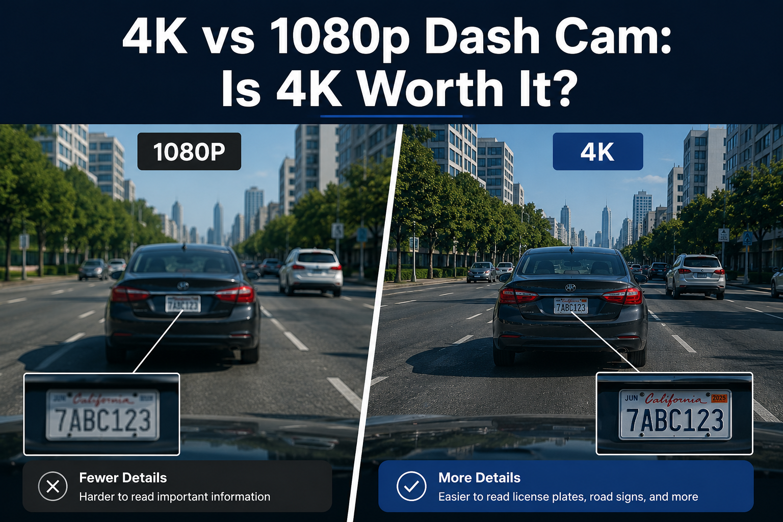 4K vs 1080p Dash Cam: Is 4K Worth It for Everyday Driving?