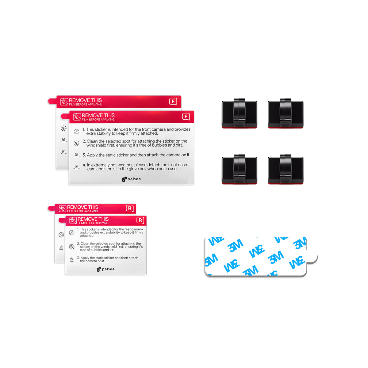 Pelsee Accessories Pack 2 -Dash Cam