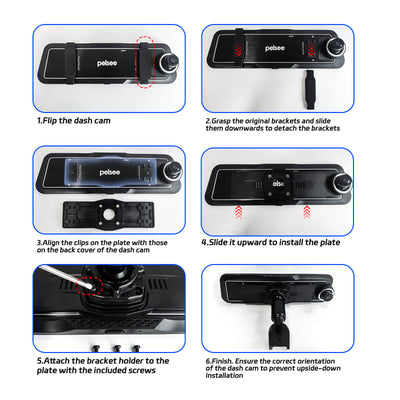 Bracket for 10‘’ Mirror Dash Cam Rear View Dash Camera Mount