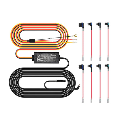 Pelsee Dash Cam Hardwire Kit, Full Set Hard Wire Kit Fuse for P1 Duo Dash Cam Only, 12V-24V to 5V Car Dash Camera Charger Power Cord, 4 Fuse Cable and Installation Tool