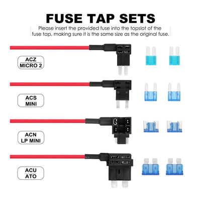 Pelsee Dash Cam Hardwire Kit, Full Set Hard Wire Kit Fuse for P1 Duo Dash Cam Only, 12V-24V to 5V Car Dash Camera Charger Power Cord, 4 Fuse Cable and Installation Tool