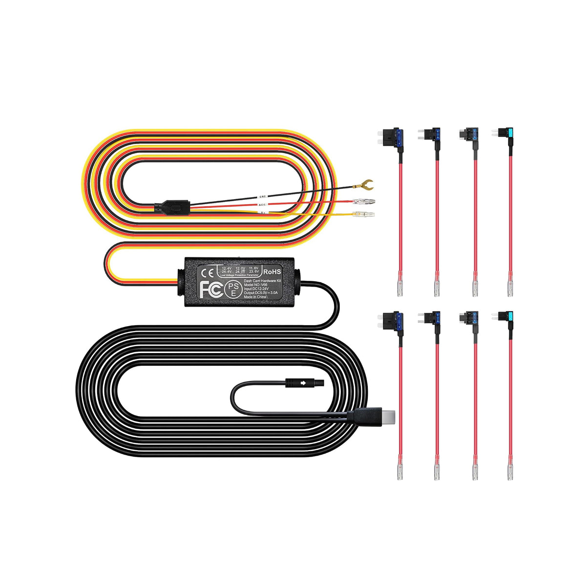Pelsee Full set hardwire kit w/indicator-2 in 1 for P1 Pro, S3 Touch, P1 DUO