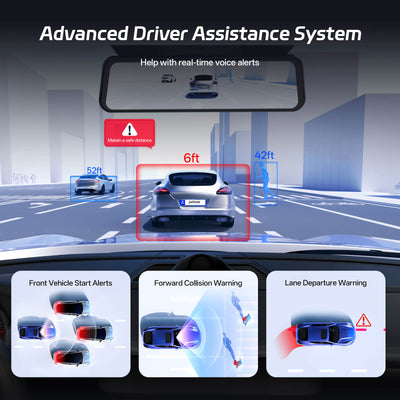 Pelsee P12 Pro Max Mirror Dash Cam - Mirror Dash Cam -
